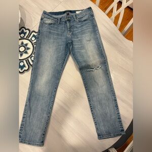 Banana Republic Skinny Fit Distressed Cropped Jeans Sz 6
